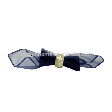 CGM-WDNR Golden Mother of Pearl Wooden Napkin Ring